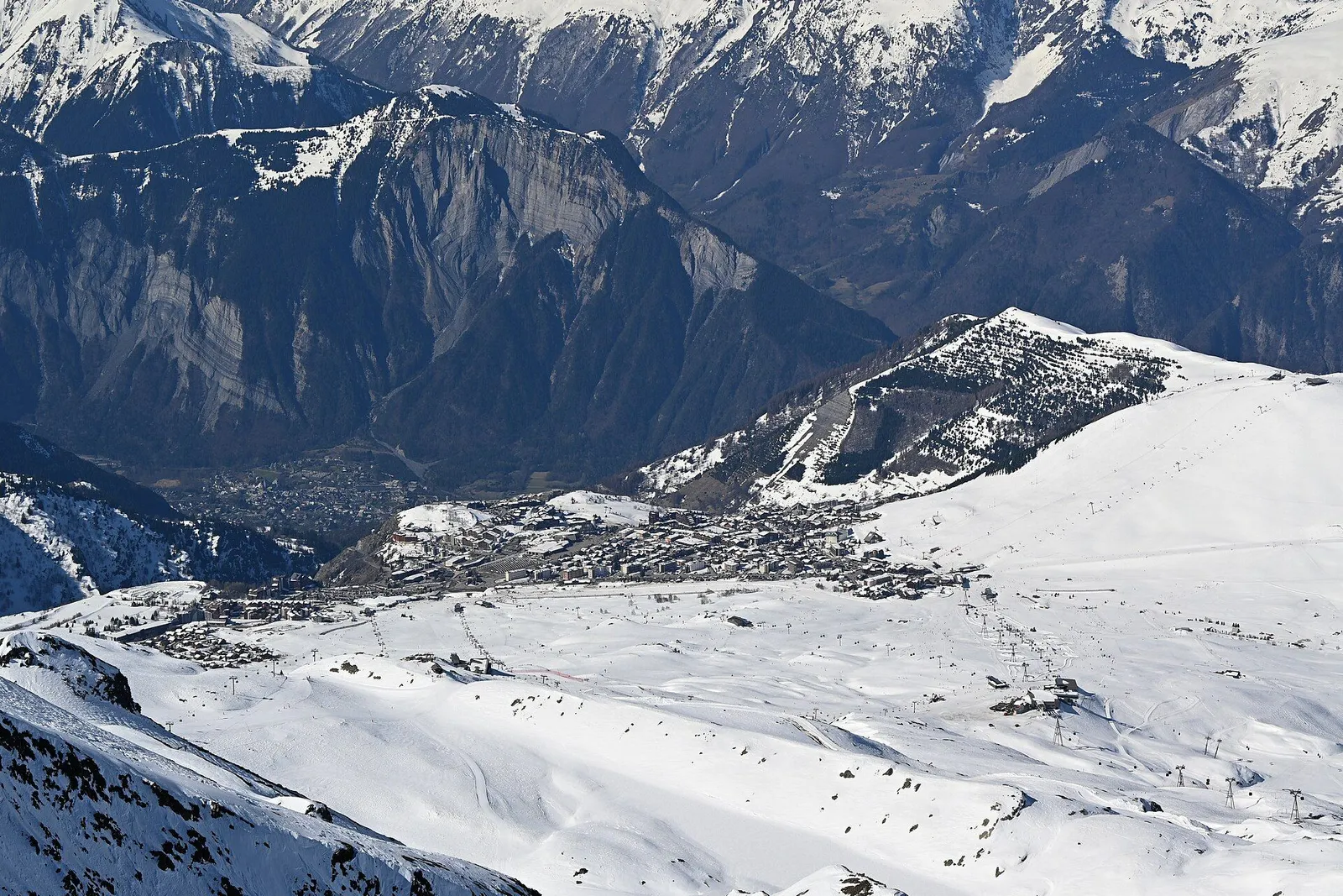 L'Alpe d'Huez vue depuis le Pic Blanc